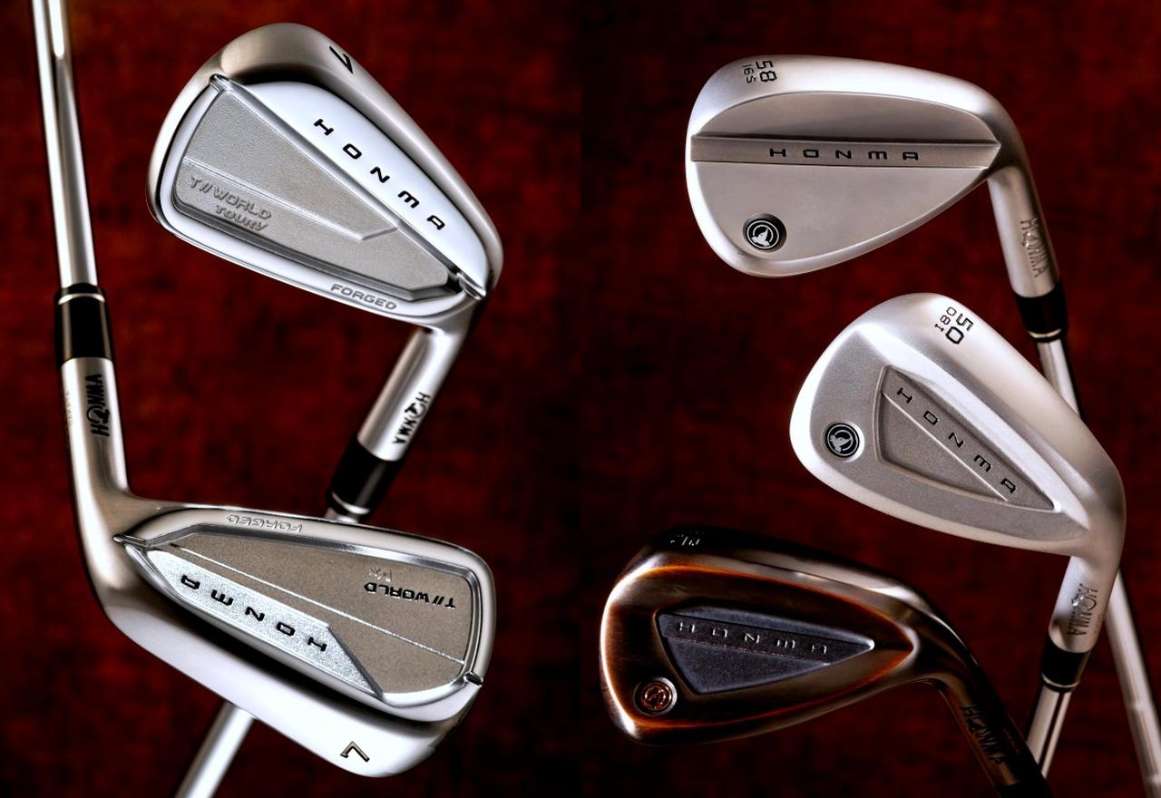 画像: HONMA T// WORLD IRON TOUR VとVx（左）、HONMA WEDGE ノーメッキとカッパー（右）