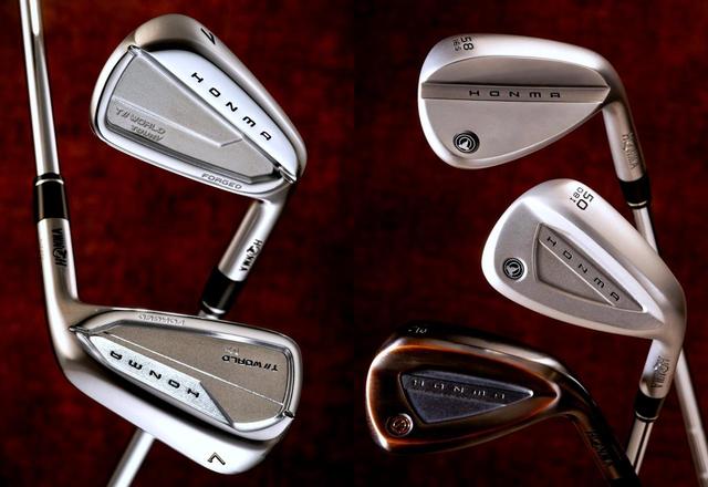 画像: HONMA T// WORLD IRON TOUR VとVx(左)、HONMA WEDGE ノーメッキとカッパー(右)