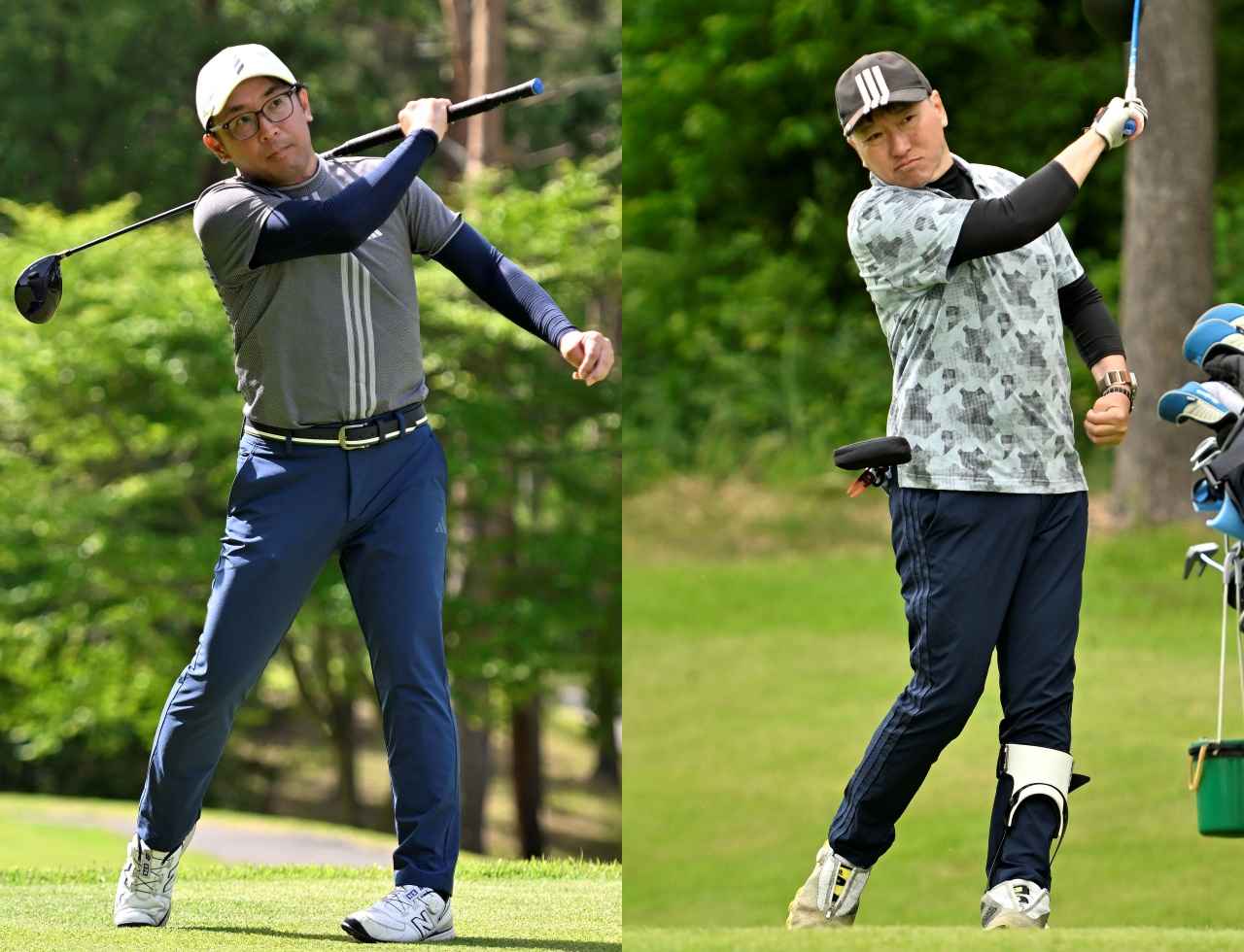 画像: もう一人の初参加者、小濱氏文さん（左）は鹿児島から参加し2位に！ 同郷の末廣信吾さん（右）の記事を見て本大会に参加したそう。グリップを太く巻いて工夫して真っすぐ飛ばしていました。今度話を聞かせてくださいね！