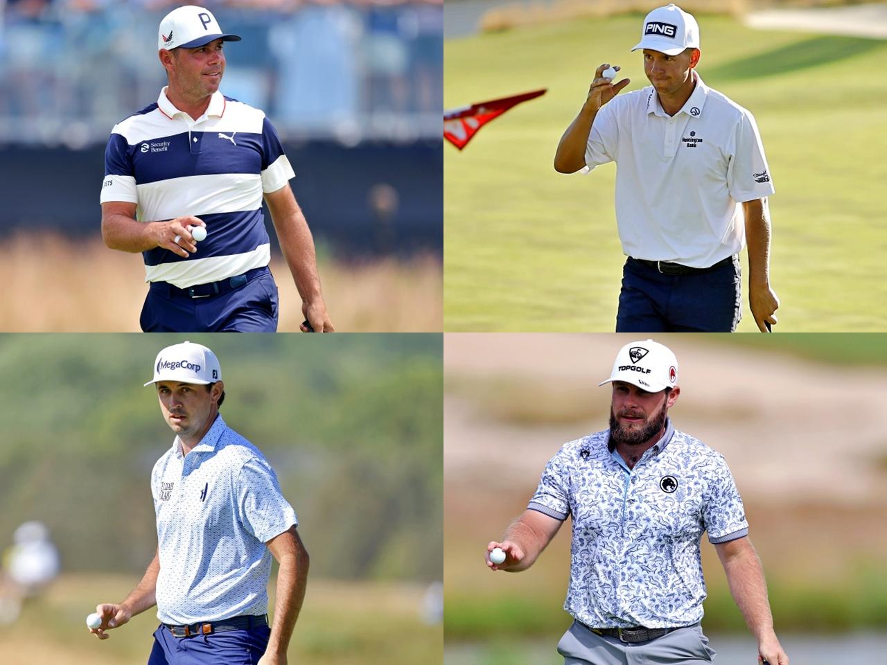 画像: ゲーリー・ウッドランド（Pro V1／左上）、サム・スティーブンス（Pro V1／右上）、J・T・ポストン（Pro V1x レフトダッシュ／左下）、ティレル・ハットン（Pro V1x／右下）（写真／Getty Images）