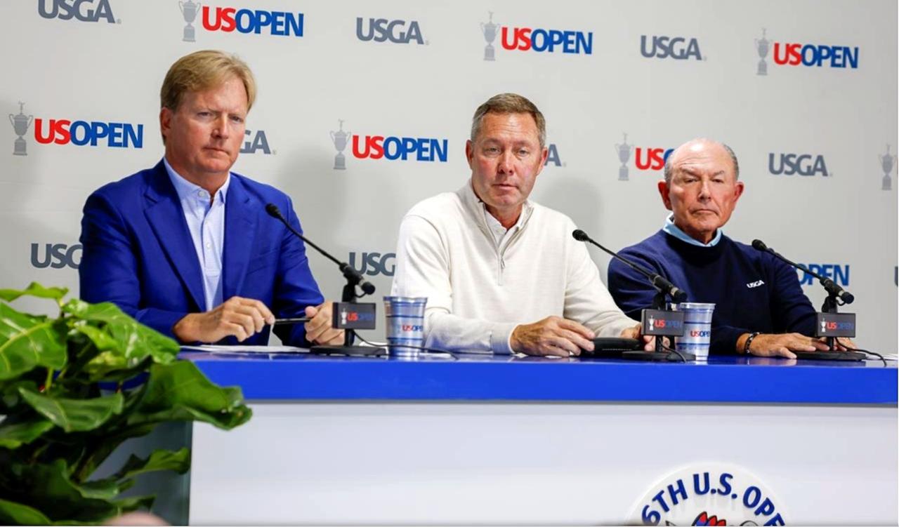 画像: 左からUSGA会長のケビン・ハマー、USGA-CEOのマイク・ワン、USGAチーフチャンピオンシップオフィサーのジョン・ボーデンハマー(PHOTO/USGA)