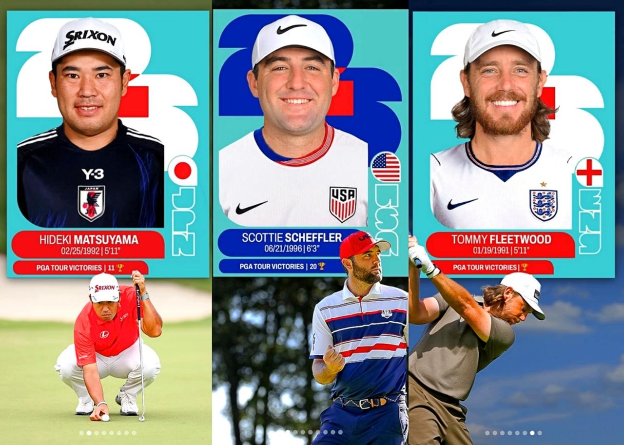 画像: PGAツアーが松山英樹、スコッティ・シェフラー、トミー・フリートウッドの代表ユニフォームを着せたインスタグラムを投稿