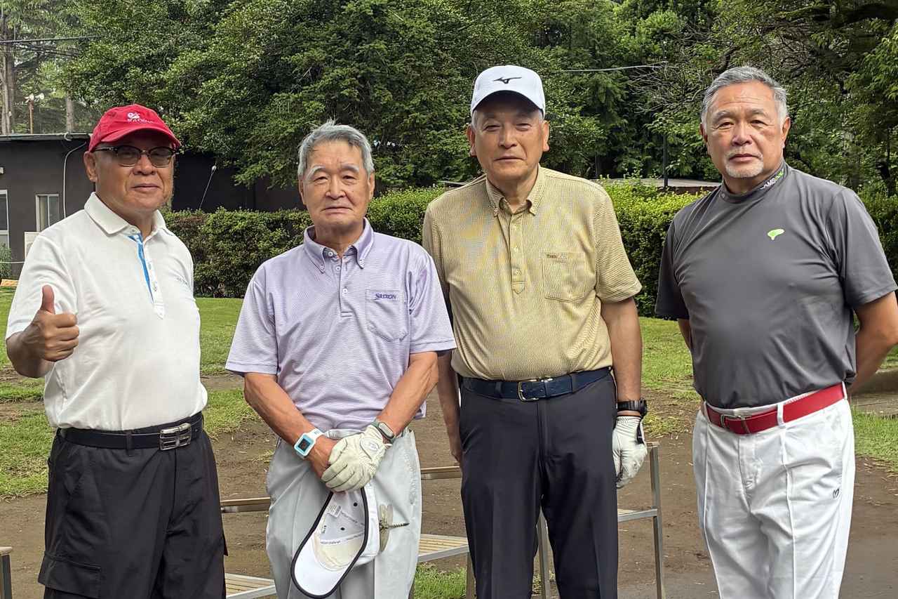 画像: 大宮ゴルフコースの同伴者のみなさま。左から、はむいち、鮫島さん、加賀美さん、田口さん