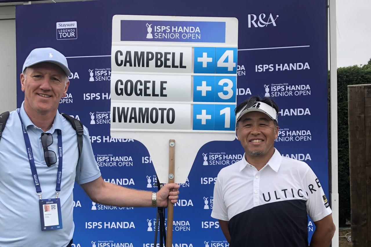画像: 岩本高志は1オーバーの71でホールアウト。明日の巻き返しに期待したい