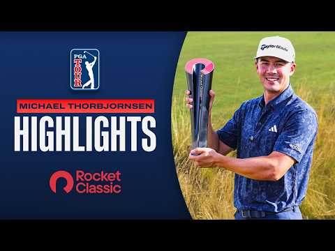 画像: Michael Thorbjornsen gets FIRST TOUR WIN with 7-under 63! | Round 4 | Rocket Classic | 2026 www.youtube.com