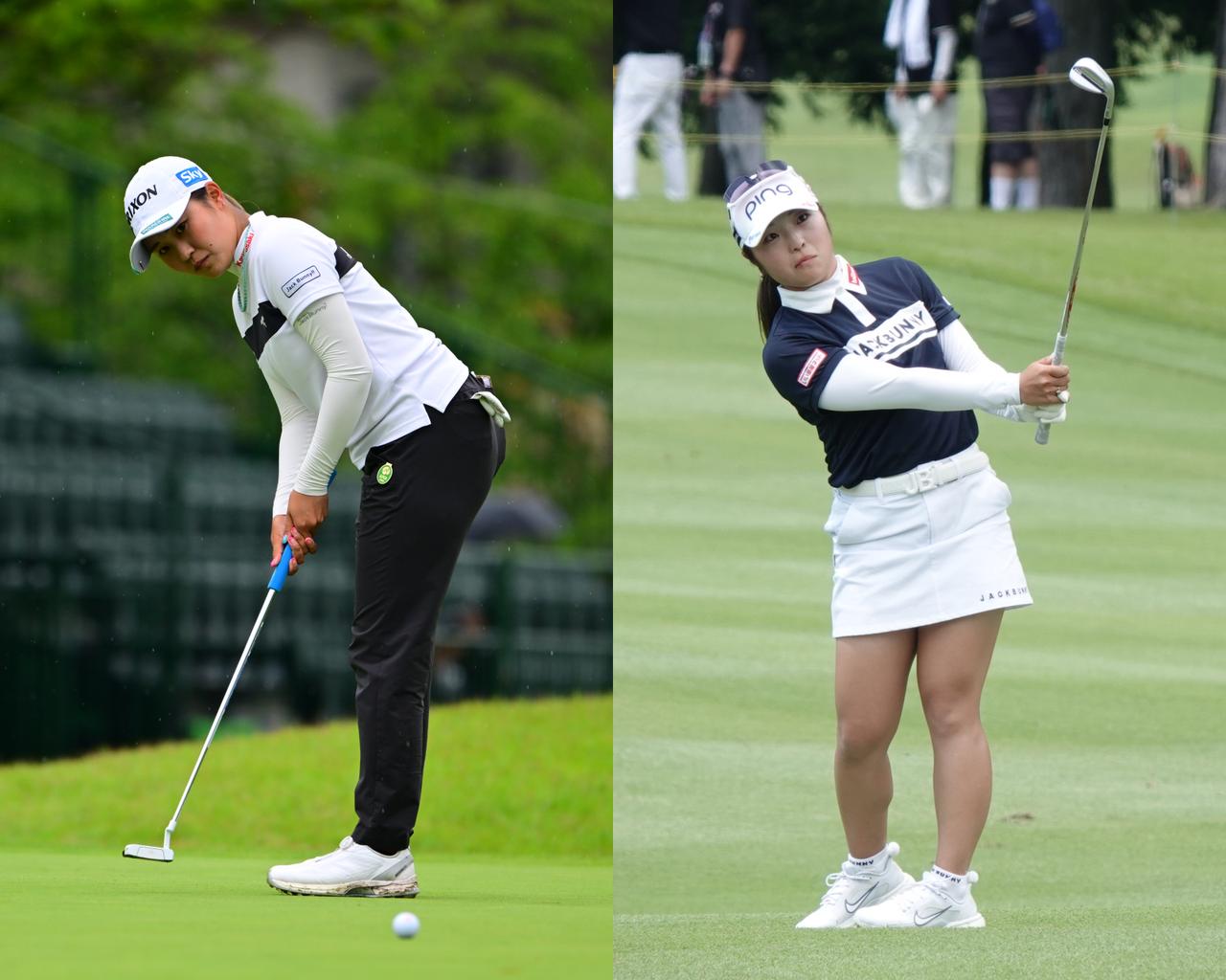 画像: 首位タイに立った鳥居さくら（左）と、3位タイに入った佐久間朱莉（右）