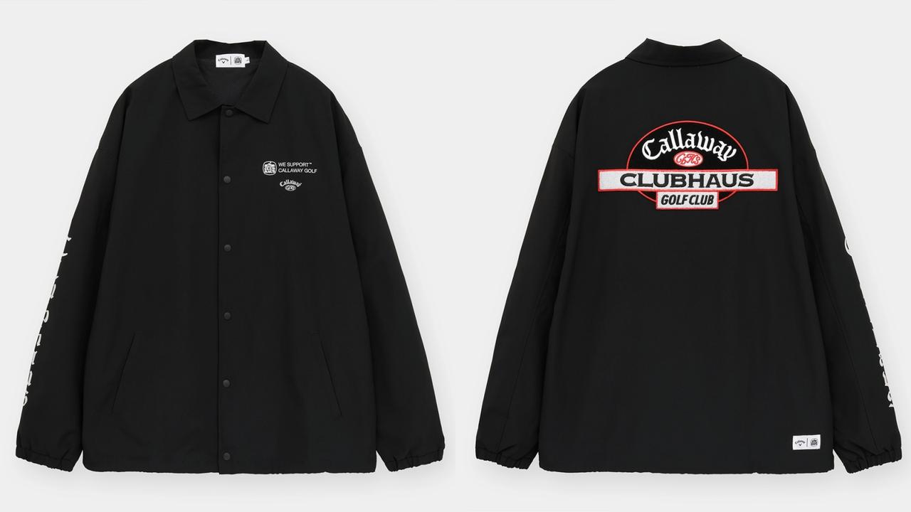 画像: Callaway × CLUBHAUS コーチジャケット／カラー：1色展開（ブラック）、サイズ：M／L／LL、価格：3万7400円（税込）