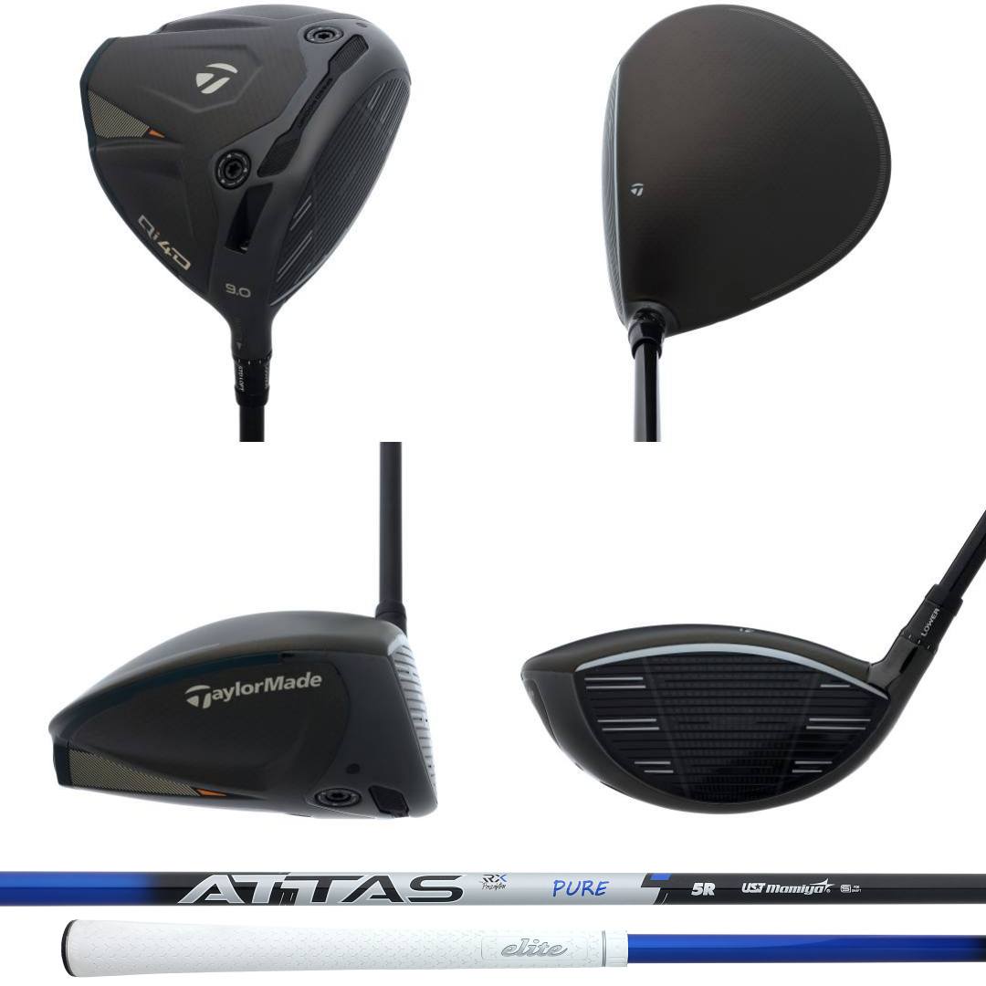 画像: (画像:「Qi4D LS(9度)」、シャフトは「ATTAS RX PURE BLUE(50R)」 ※プロはクラブを変える頻度が高いため、バランスは一般的なD2程度で試打)