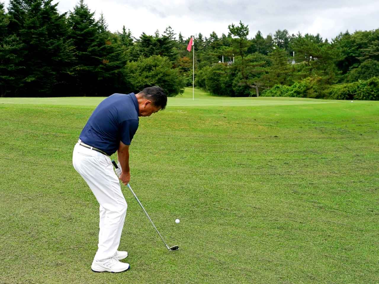 画像: 砲台グリーンでも上げるより転がしから考えること。 アプローチ編スタート