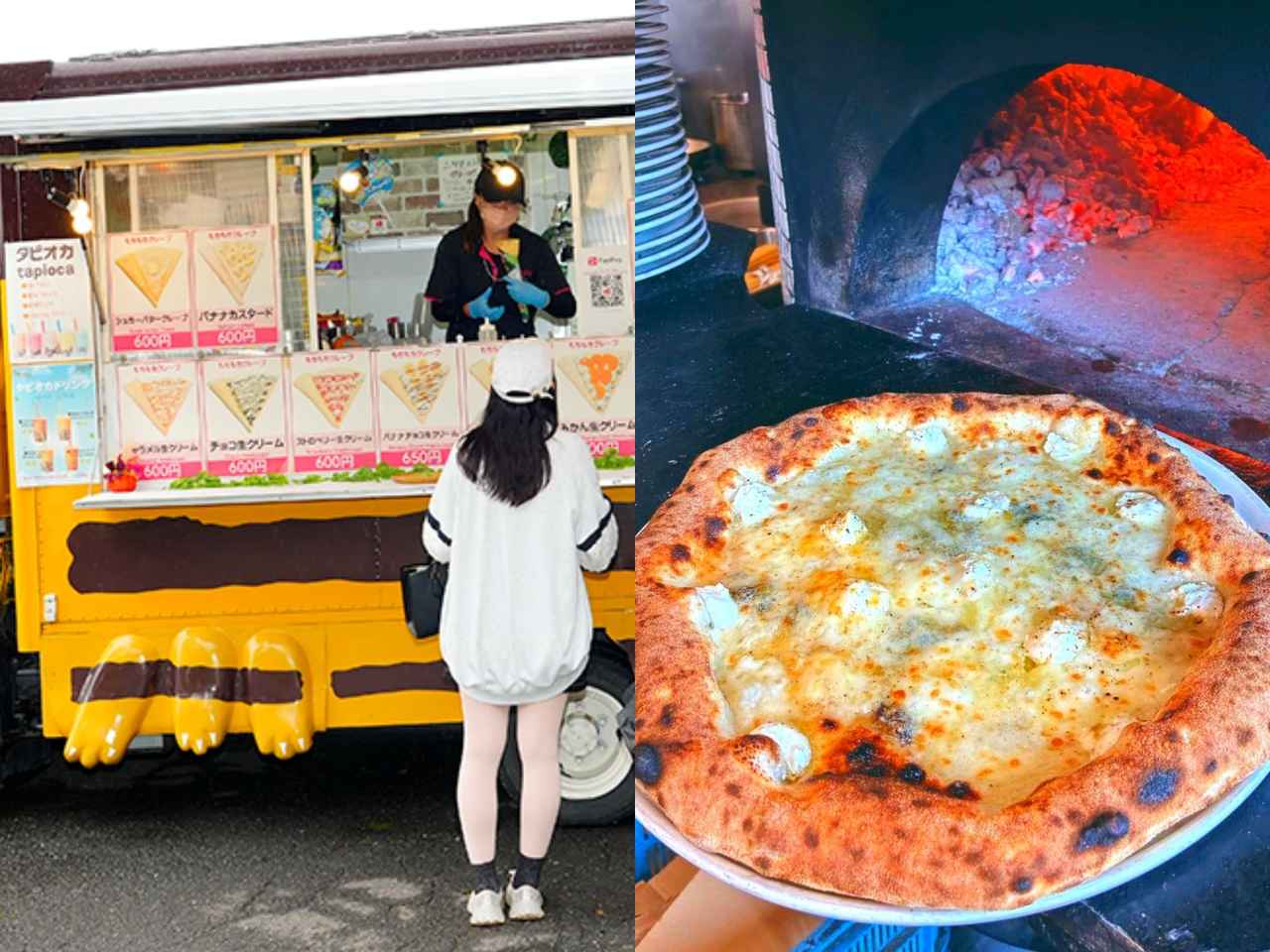 画像: ネコバスキッチンカー、石窯ピザ