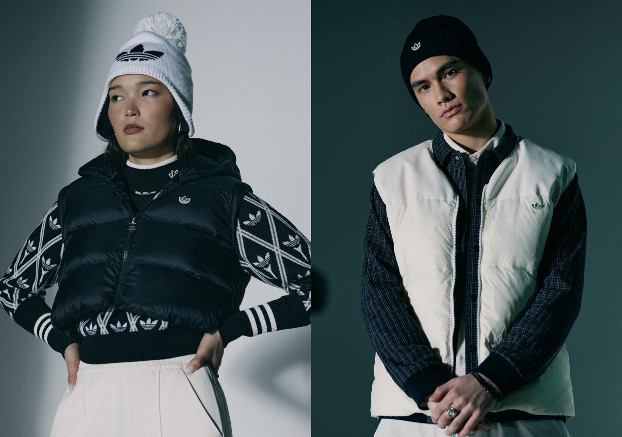 画像: オリジナルス ダウンジャケット/カラー:Chalk White、Black サイズ:M~J/3XL 価格:レディスは3万5200円(税込)、メンズは3万8500円(税込)