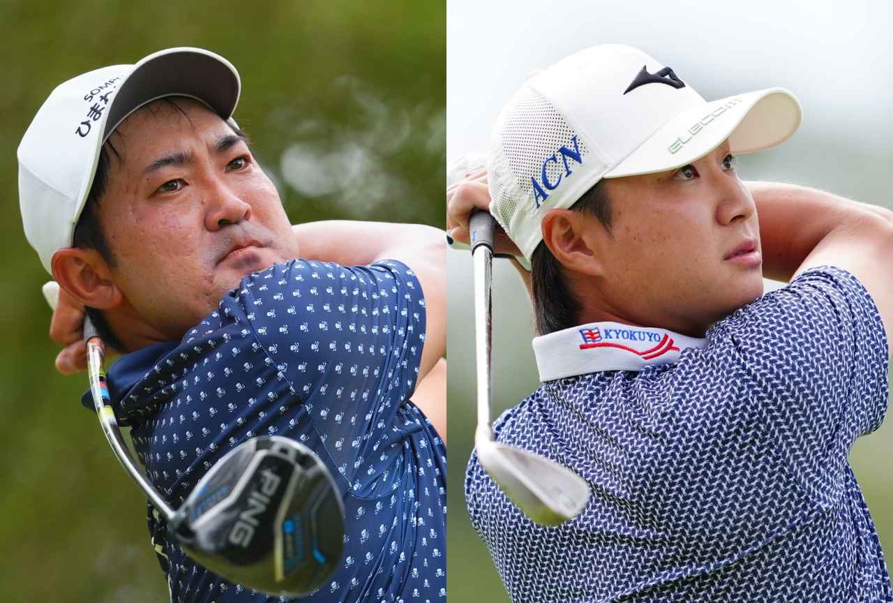 画像: 金谷拓実と平田憲聖。伸ばし合いについていけるか、その鍵はパッティングにありそうだ