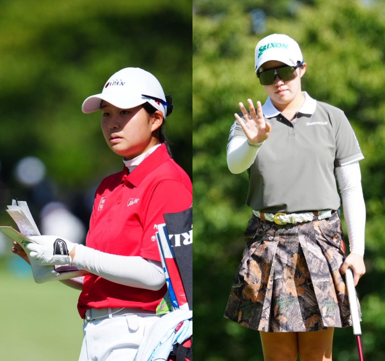 画像: 注目のアマチュア、廣吉優梨菜(左)と岩永杏奈(右)が国内公式戦の決勝ラウンドに挑む(撮影/岡沢裕行)