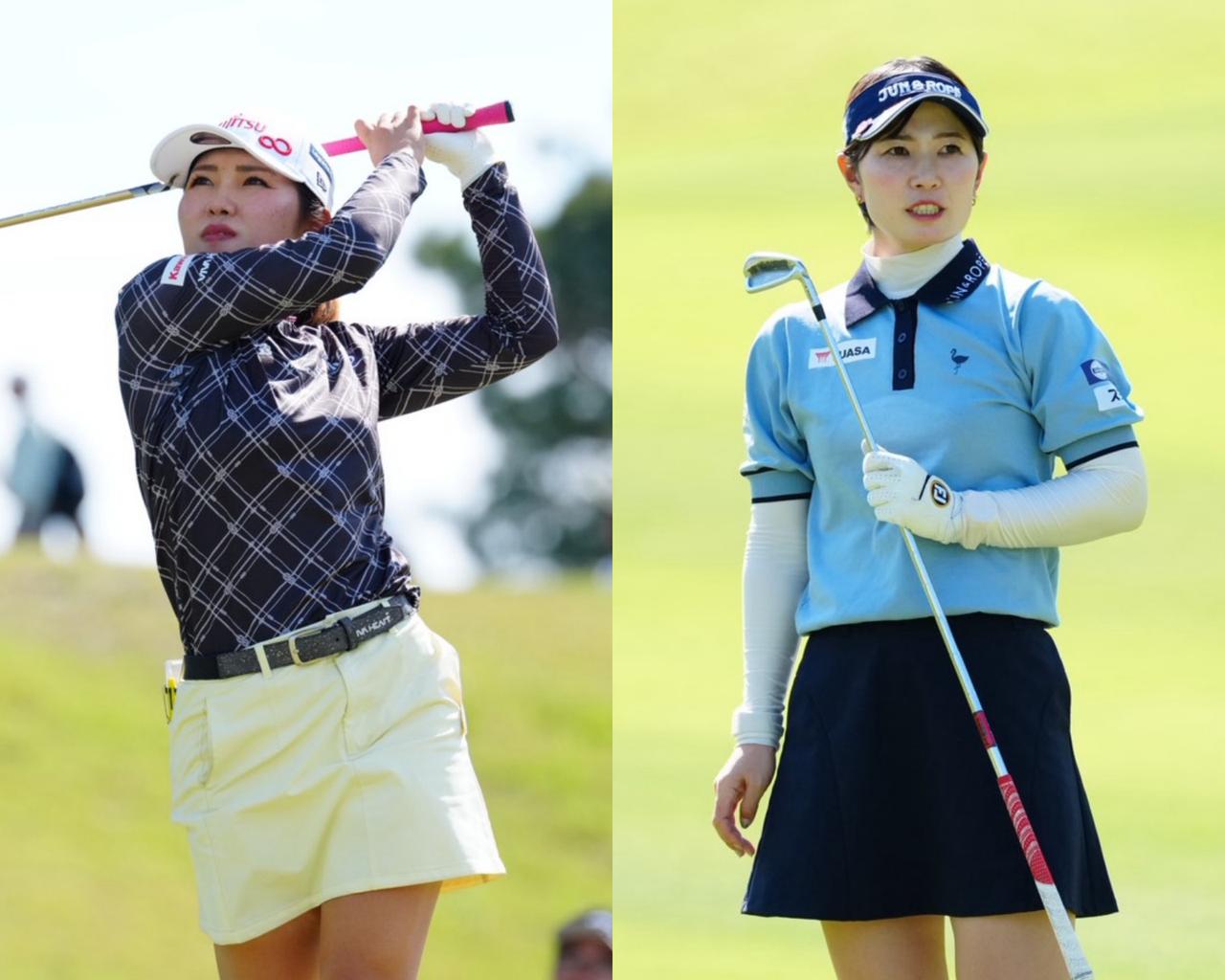 画像: 首位発進した古江彩佳と蛭田みな美がそれぞれ、8位タイ(通算9アンダー)・5位タイ(通算10アンダー)に後退し、順位がガラッと入れ変わった(撮影/岡沢裕行)