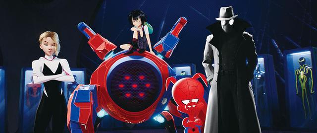画像: 次元の扉が開いて何人ものスパイダーマンが現われる