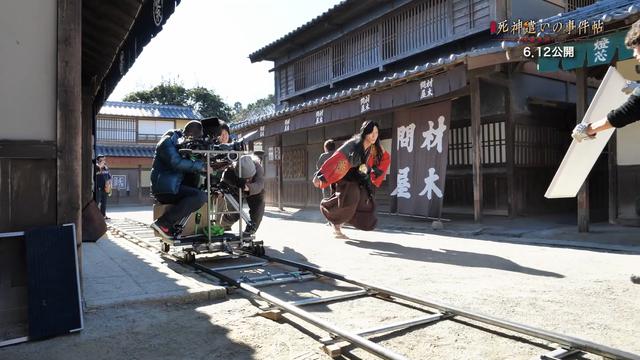 画像: 京都の映画村での撮影の様子