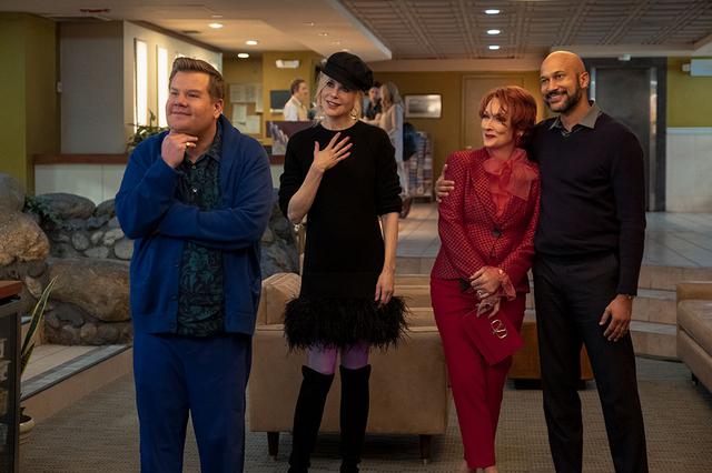 画像: (左から)ジェームズ・コーデン、ニコール・キッドマン、メリル・ストリープ、キーガン・マイケル・キー