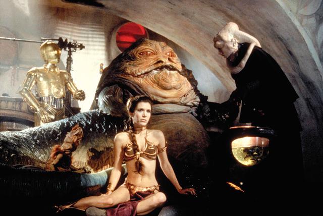 画像: ジャバの宮殿に囚われるレイア/「スター・ウォーズ エピソード6/ジェダイの帰還」