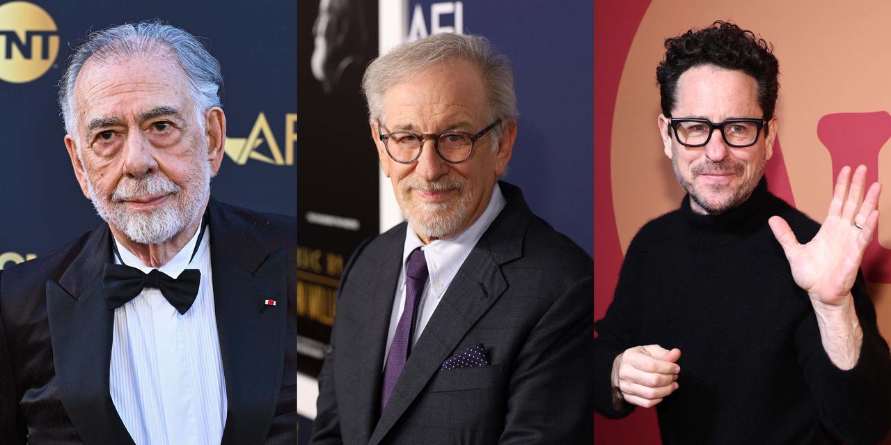 画像: （左から）フランシス・フォード・コッポラ、スティーヴン・スピルバーグ、J・J・エイブラムス Photos by Getty Images