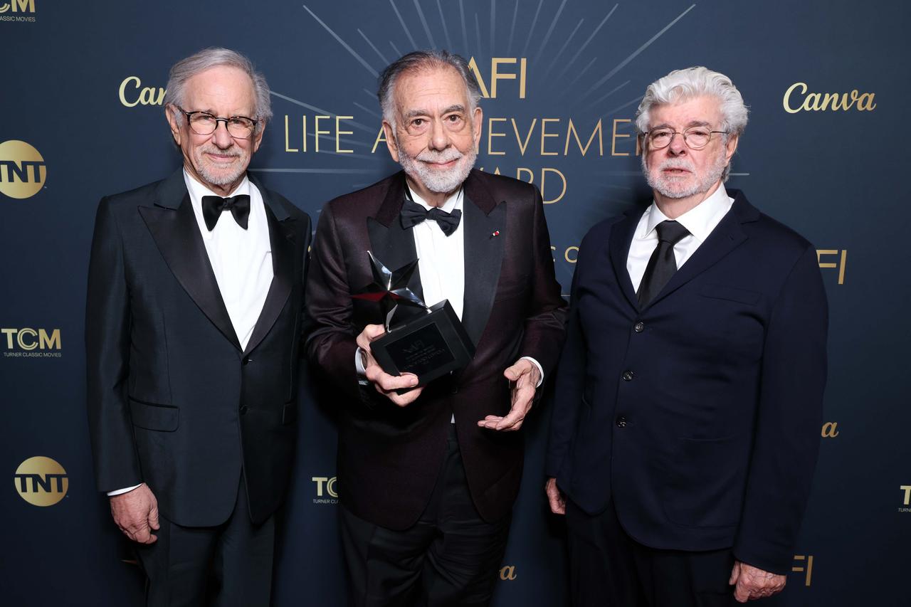 画像: 左からスティーヴン・スピルバーグ、フランシス・フォード・コッポラ、ジョージ・ルーカス Photo by Anna Webber/Getty Images for AFI
