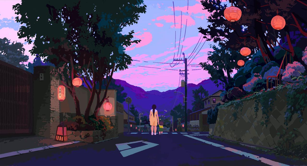 画像: アメリはお手伝いのニシオさんと一緒に、近所の夏祭りに行く。©2025 Maybe Movies, Ikki Films, 2 Minutes, France 3 Cinéma, Puffin Pictures, 22D Music