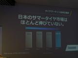 画像: 2013年から日本のサマータイヤ市場は104.1%しか伸びていない。