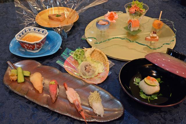 画像: 北陸自動車道の有磯海SA(下り)の「越中とやま 食の味めぐり〜つなぐ〜」。これで税込み2000円だから、けっこうリーズナブルな価格だ。