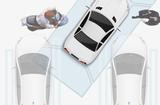 画像: 駐車時のイメージ図。狭い駐車区画への入庫の際も有用です。