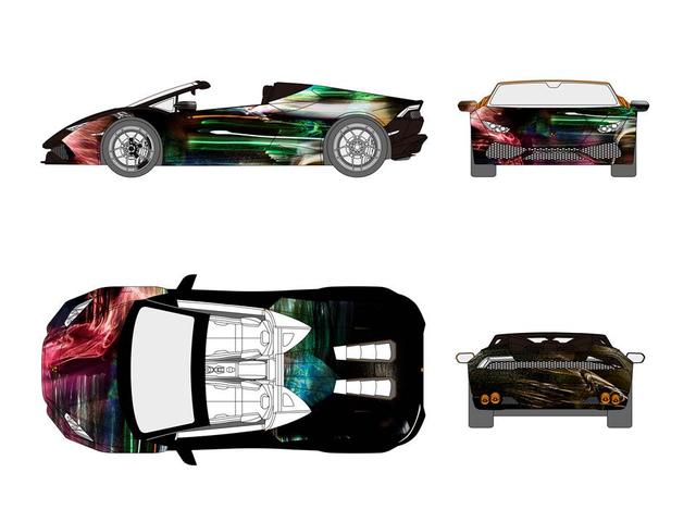 画像: “アートカー”「ランボルギーニ ウラカン RWDスパイダー」