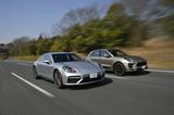 画像: 写真左:新型パナメーラ ターボ 最高出力:550ps 車両価格:23,270,000円。写真右:マカンGTS 最高出力:360ps 車両価格:9,390,000円。