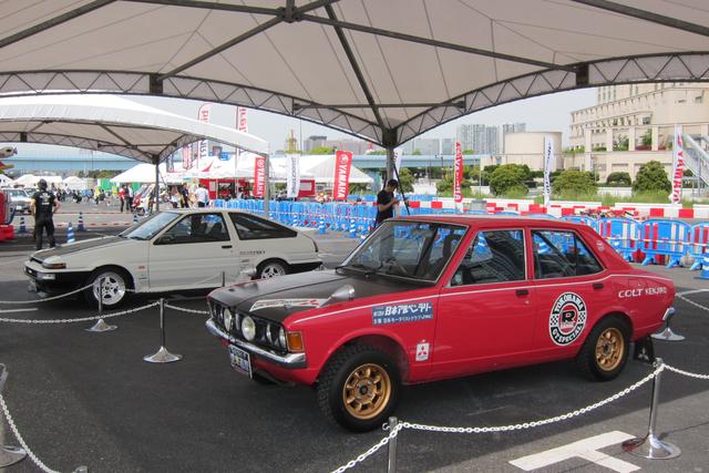 画像: 土屋圭市の愛車AE86トレノと篠塚建次郎の愛車コルトギャラン。