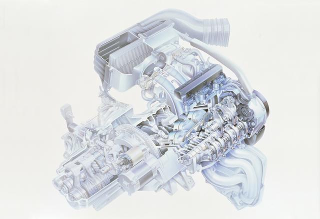 画像: 660 MTREC(エムトレック)12バルブエンジン。高回転型の自然吸気エンジンだ。