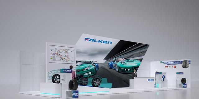 画像: FALKENブースの様子(イラストイメージ)。