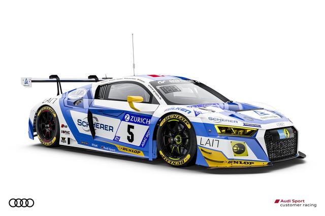 画像: カーナンバー5番を得たSP9クラス R8 LMS。フェニックスレーシングからのエントリー。
