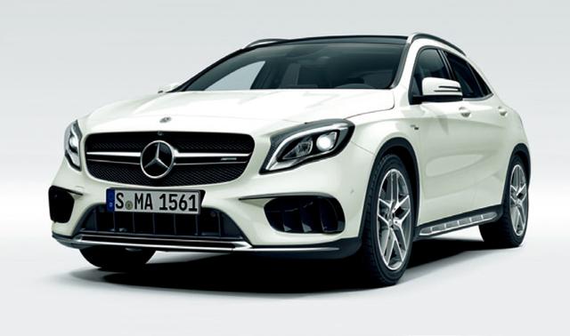 画像: メルセデスAMG GLA45 4マティック。2L直4エンジンとして最高レベルの高出力を誇る。