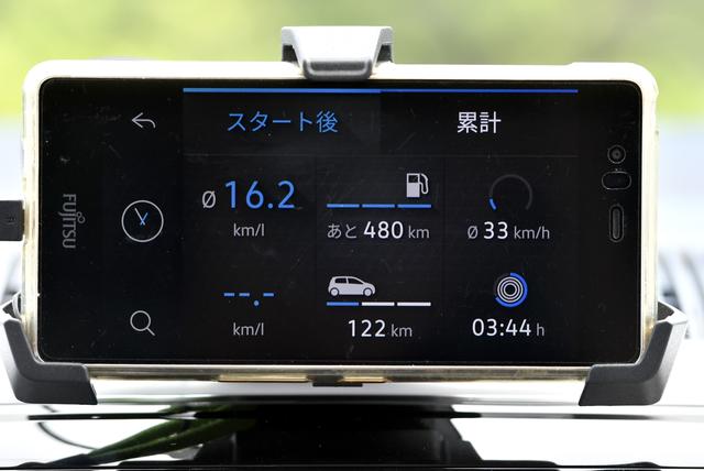 画像: 専用アプリを使って車両の走行データをスマホに表示することも可能。
