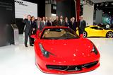 画像: フェラーリ 458 Italia は、2009年9月のフランクフルトモーターショーで発表された。