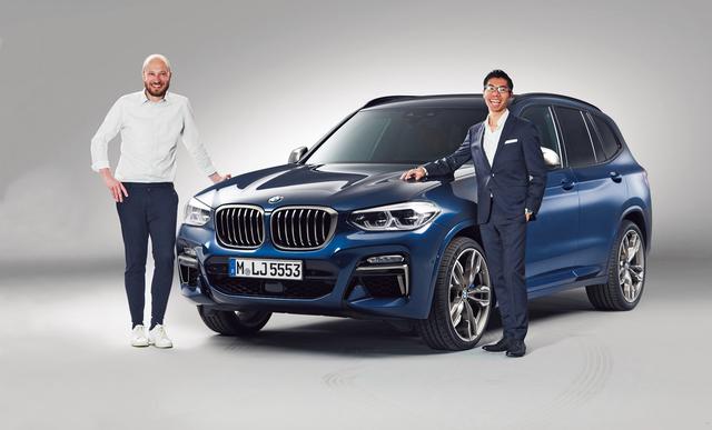 画像: 新型X3のエクステリアデザイナーであるオーストラリア人のカルバン・ルーク氏(右)とインテリアデザイナーのフローリアン・ジーフェ氏(左)。