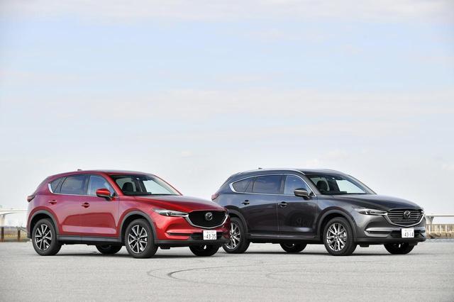 画像1: 左の赤い車両が CX-5 XD L Package、右のグレーの車両がCX-8 XD L Package。