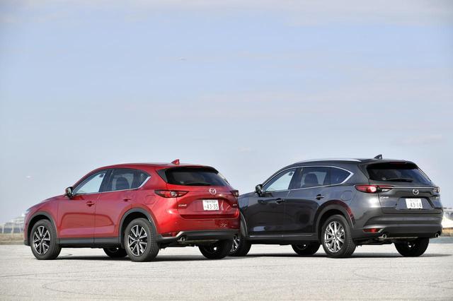 画像2: 左の赤い車両が CX-5 XD L Package、右のグレーの車両がCX-8 XD L Package。