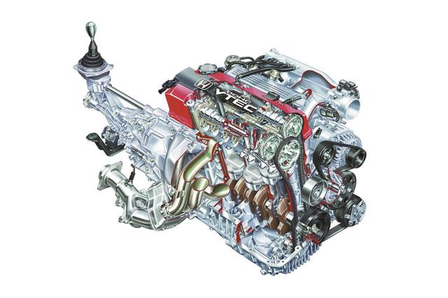 画像: リッター100psを優に超えてみせたF20C型 DOHC VTECエンジンが初期のS2000に搭載された。最高回転数は9000rpmで、まさにバイク感覚だった。