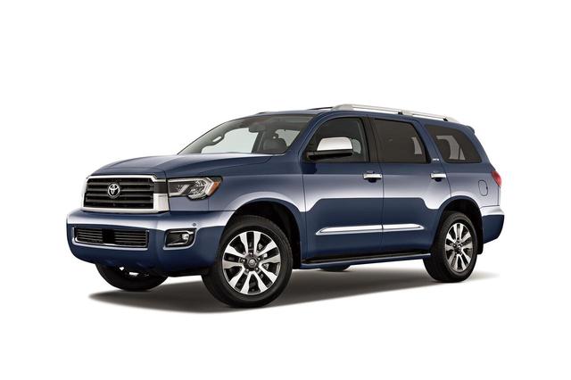 画像: 北米トヨタが製造するフルサイズSUV「セコイア」。全長5.2m、全幅2.03mという圧巻のボディを持つ。4.6Lと5.2Lの2種類のV8エンジンを用意する。