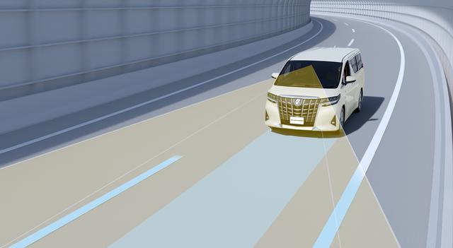 画像: 高速道路でのクルージングをサポートする「レーントレーシングアシスト」を採用。条件が揃うと、車線を中央を走行するステアリング操作の一部を支援する。