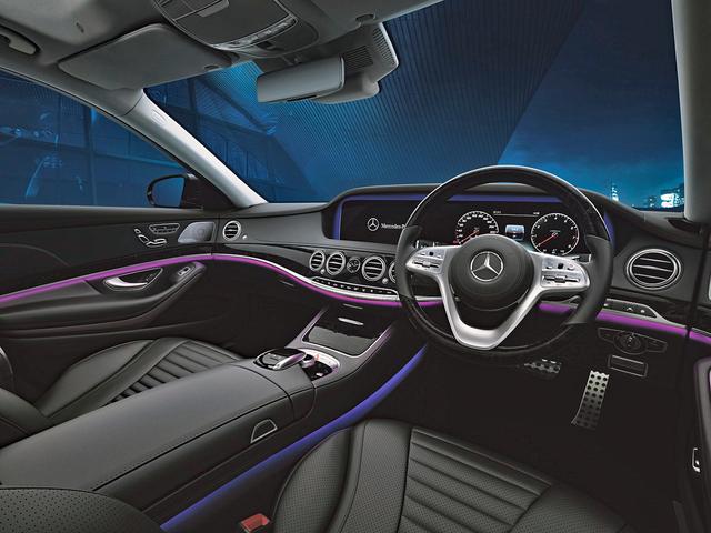 画像: S450エクスクルーシブの内装。メルセデス・ベンツのフラッグシップにふさわしく、安全&快適装備とも充実。
