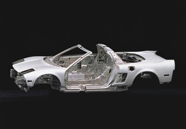 画像: NSXタイプTのボディ構造。オールアルミ。