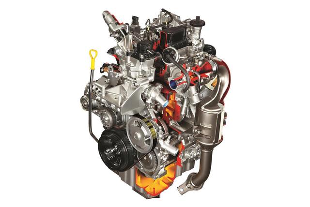 画像: セレリオディーゼルに搭載されていた2気筒 0.8Lディーゼルターボエンジン。