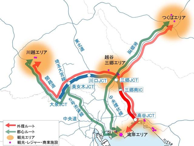 画像: 外環道の新規開通によって、千葉や埼玉の人気施設へのアクセスが楽になる。