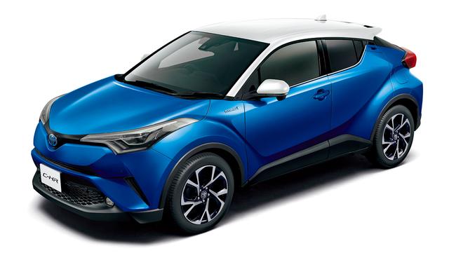 画像: C-HR G(オプション装着車)。ボディカラーはホワイト×ネビュラブルーメタリック。