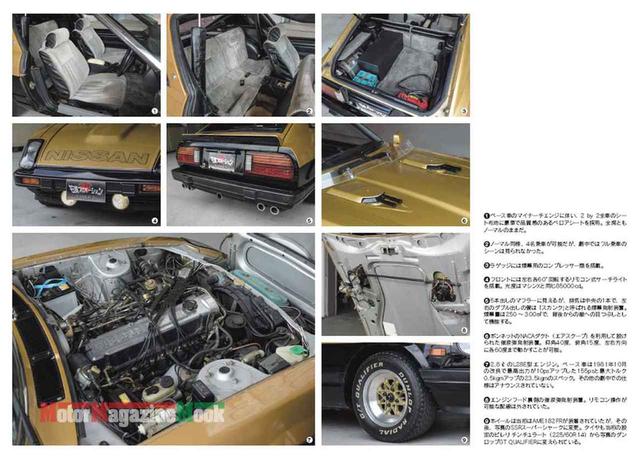 画像: 誌面より。各部の紹介も大判アルバムサイズで詳解。貴重なベースマシンのインプレッションも、モーターマガジン誌によるテストを抄録している。