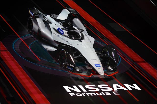 画像: 日産が発表したフォーミュラEマシン(カラーリングコンセプト)。